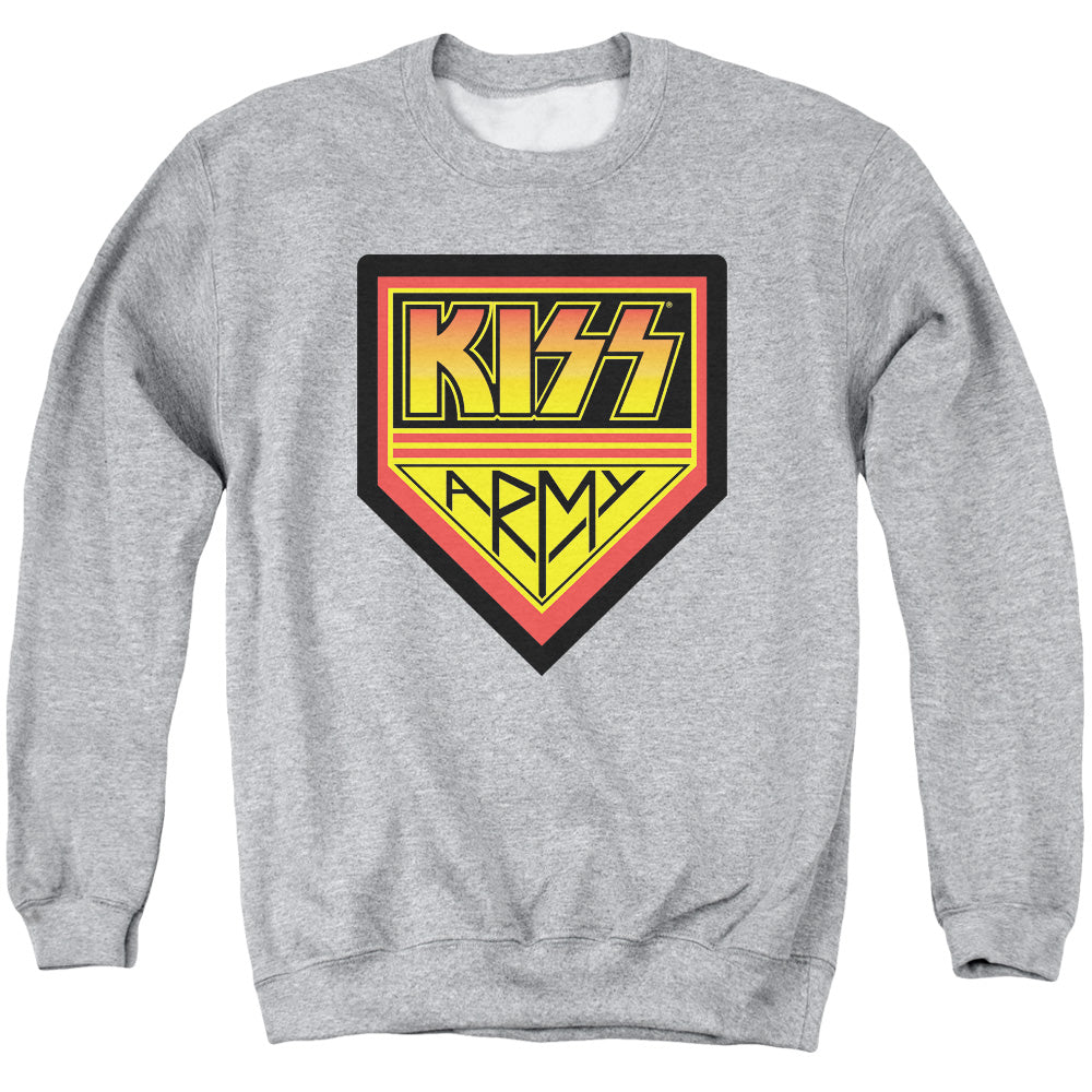 KISS Army Logo Mens Crewneck Sweatshirt Athletic Heather