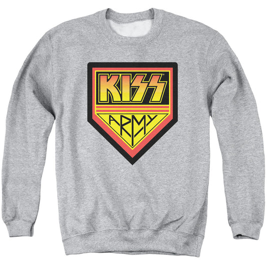 KISS Army Logo Mens Crewneck Sweatshirt Athletic Heather