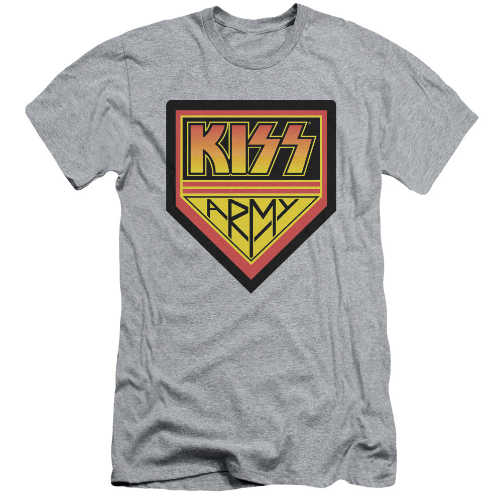 KISS Army Logo Slim Fit Mens T Shirt Athletic Heather