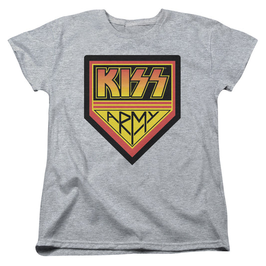 KISS Army Logo Womens T Shirt Athletic Heather