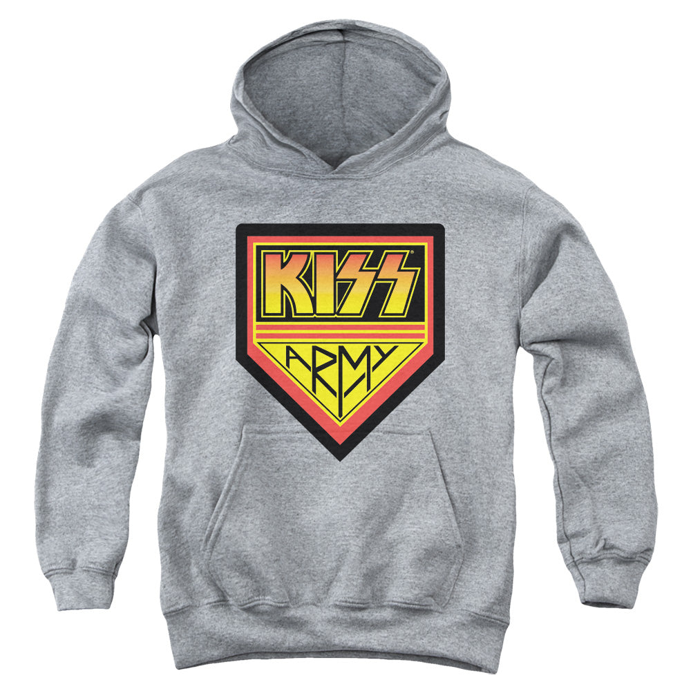 KISS Army Logo Kids Youth Hoodie Athletic Heather