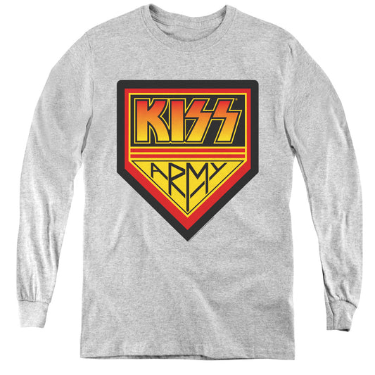 KISS Army Logo Long Sleeve Kids Youth T Shirt Athletic Heather