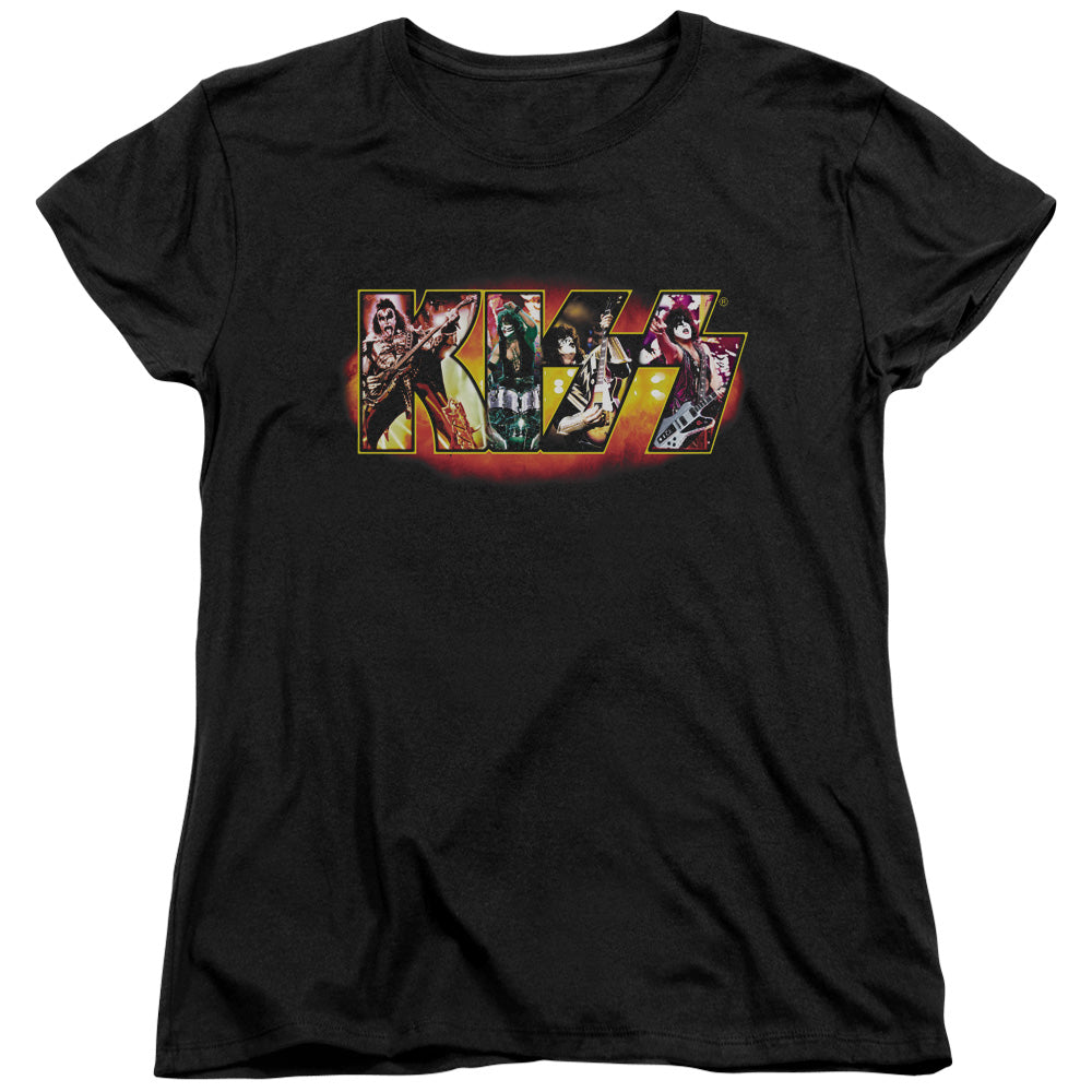 KISS Stage Logo Womens T Shirt Black