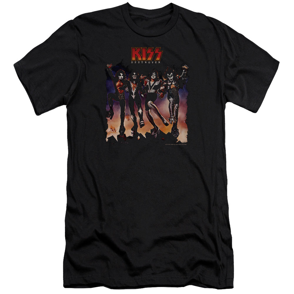 KISS Destroyer Cover Premium Bella Canvas Slim Fit Mens T Shirt Black