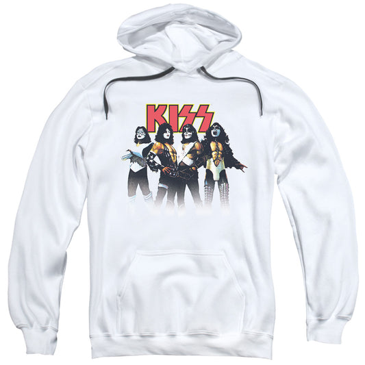 KISS Throwback Pose Mens Hoodie White