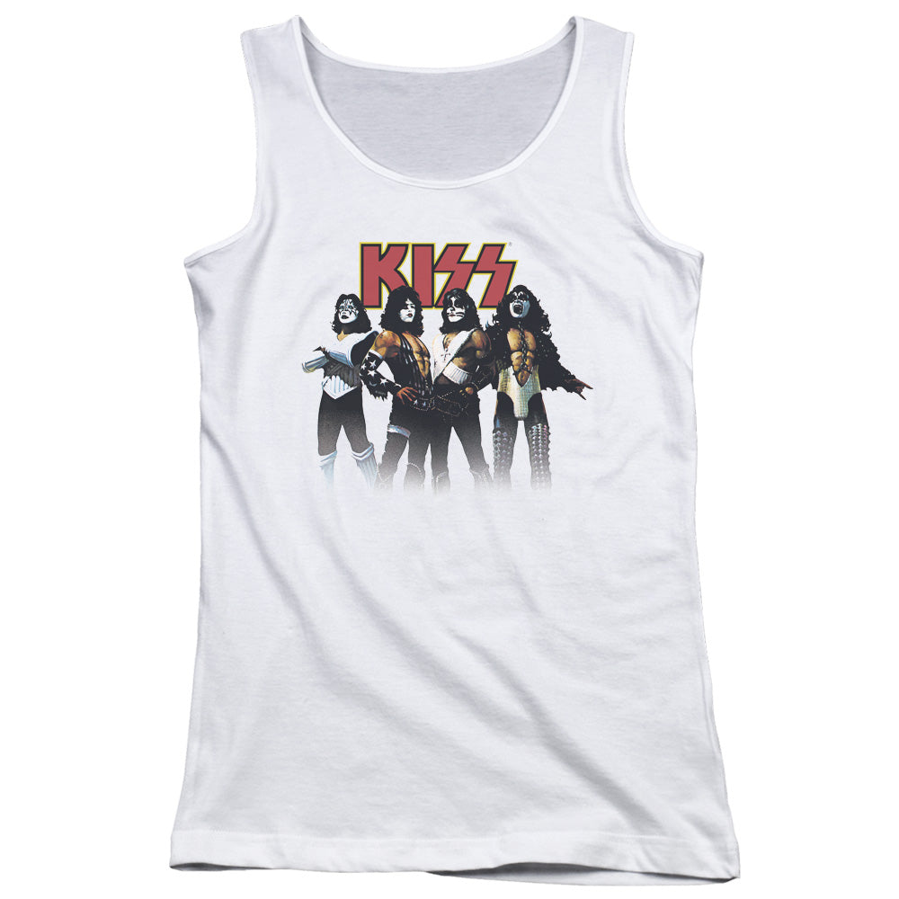 KISS Throwback Pose Womens Tank Top Shirt White