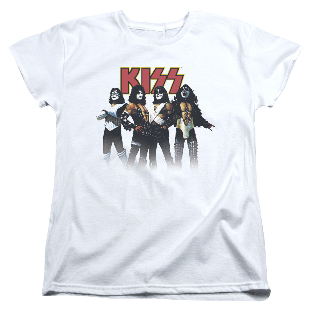 KISS Throwback Pose Womens T Shirt White