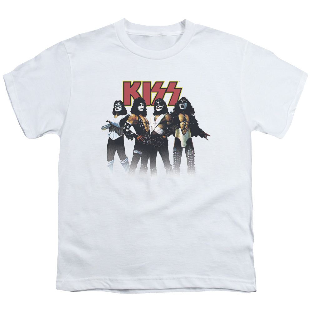 KISS Throwback Pose Kids Youth T Shirt White