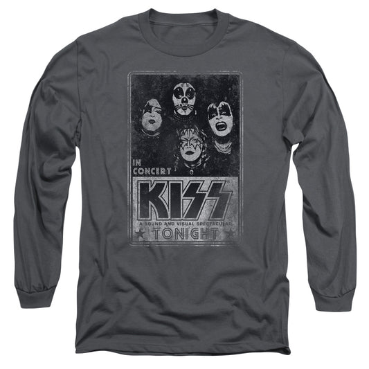 KISS Live Mens Long Sleeve Shirt Charcoal