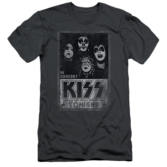 KISS Live Slim Fit Mens T Shirt Charcoal