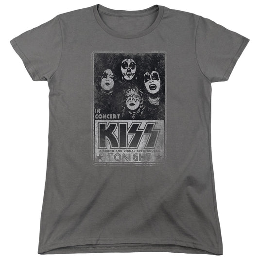 KISS Live Womens T Shirt Charcoal