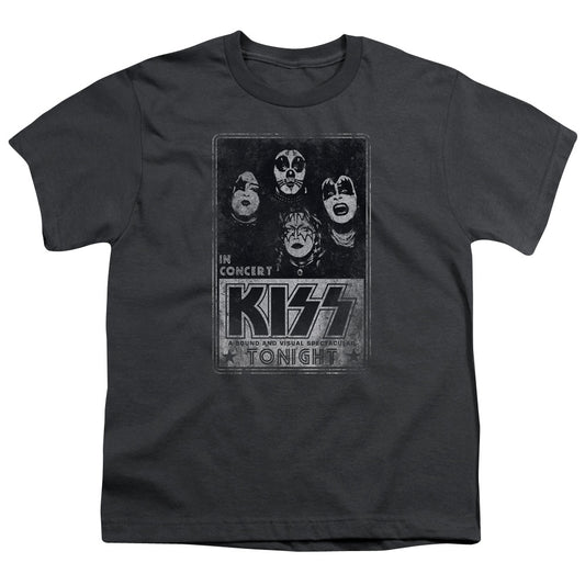 KISS Live Kids Youth T Shirt Charcoal