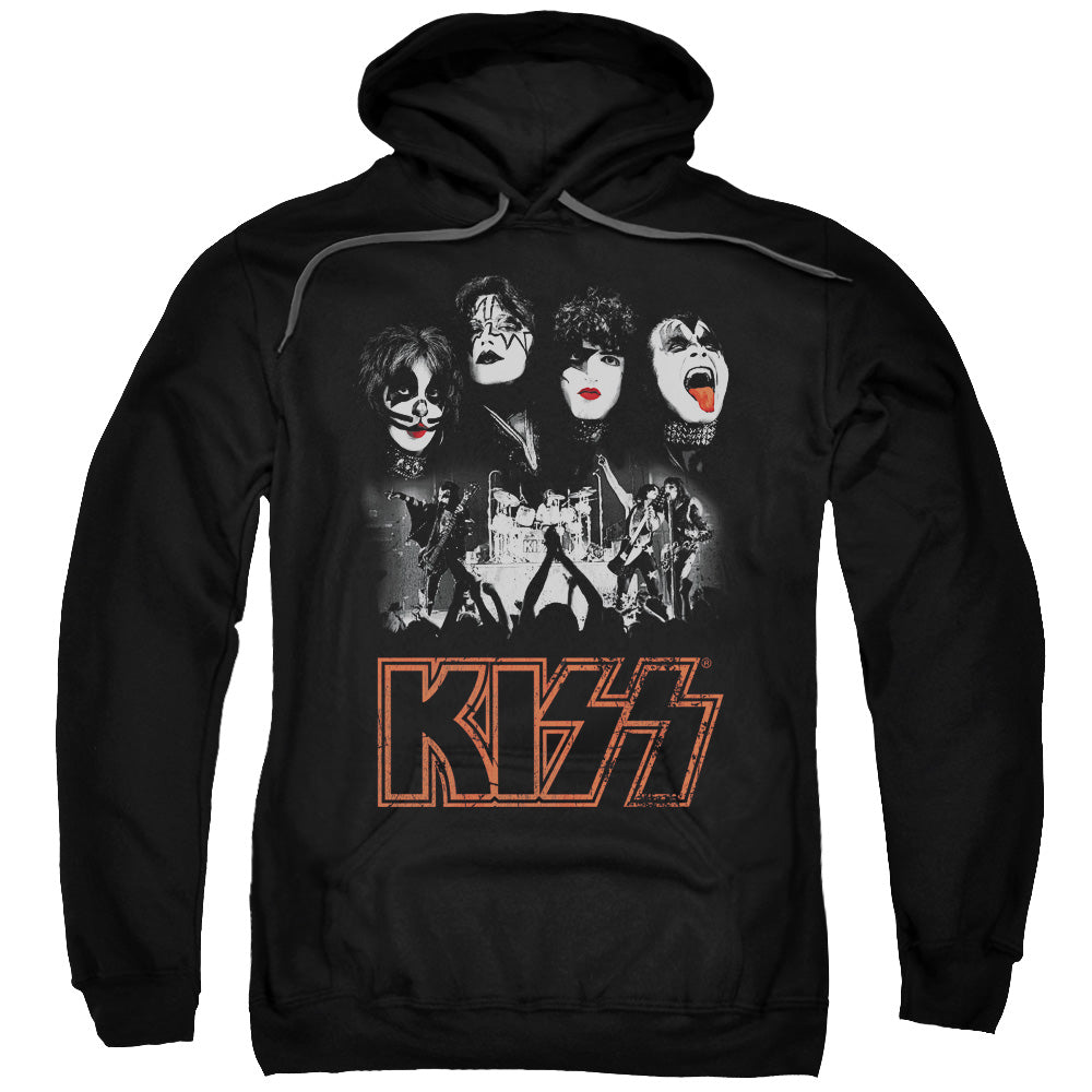 KISS Rock The House Mens Hoodie Black