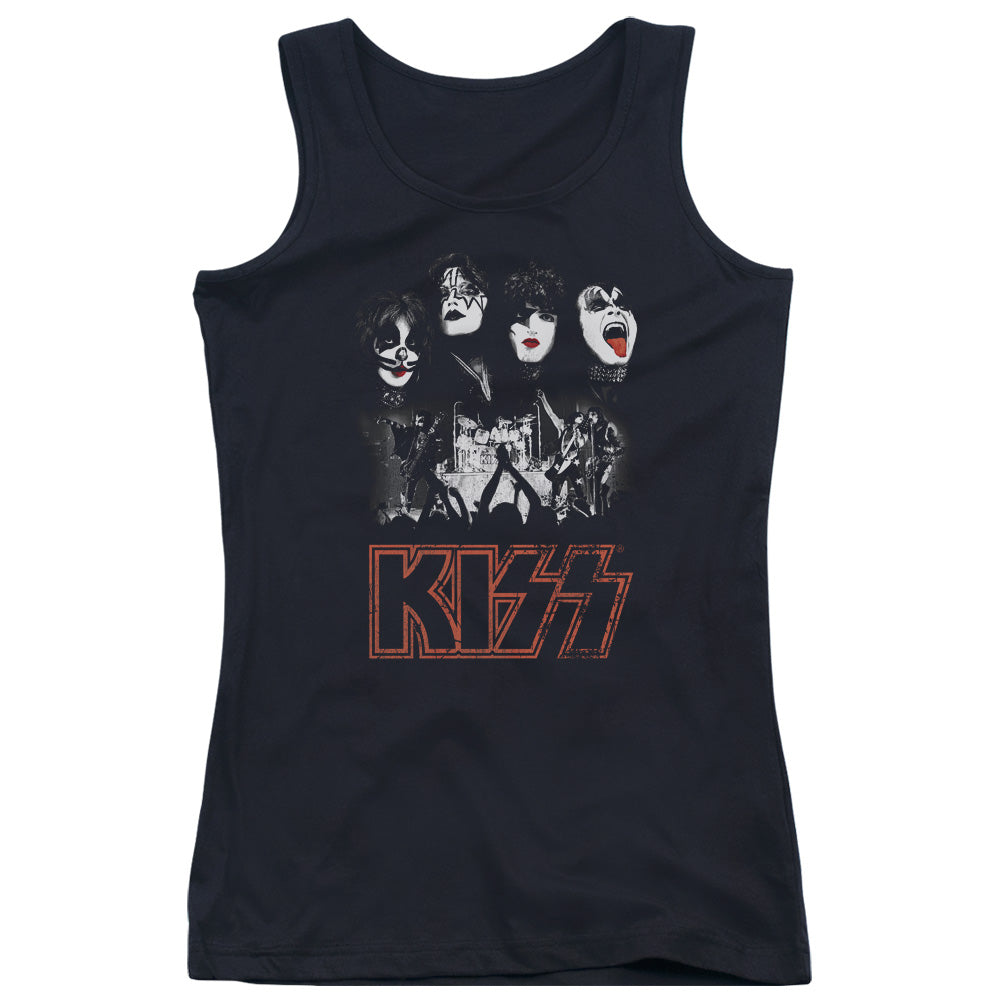 KISS Rock The House Womens Tank Top Shirt Black