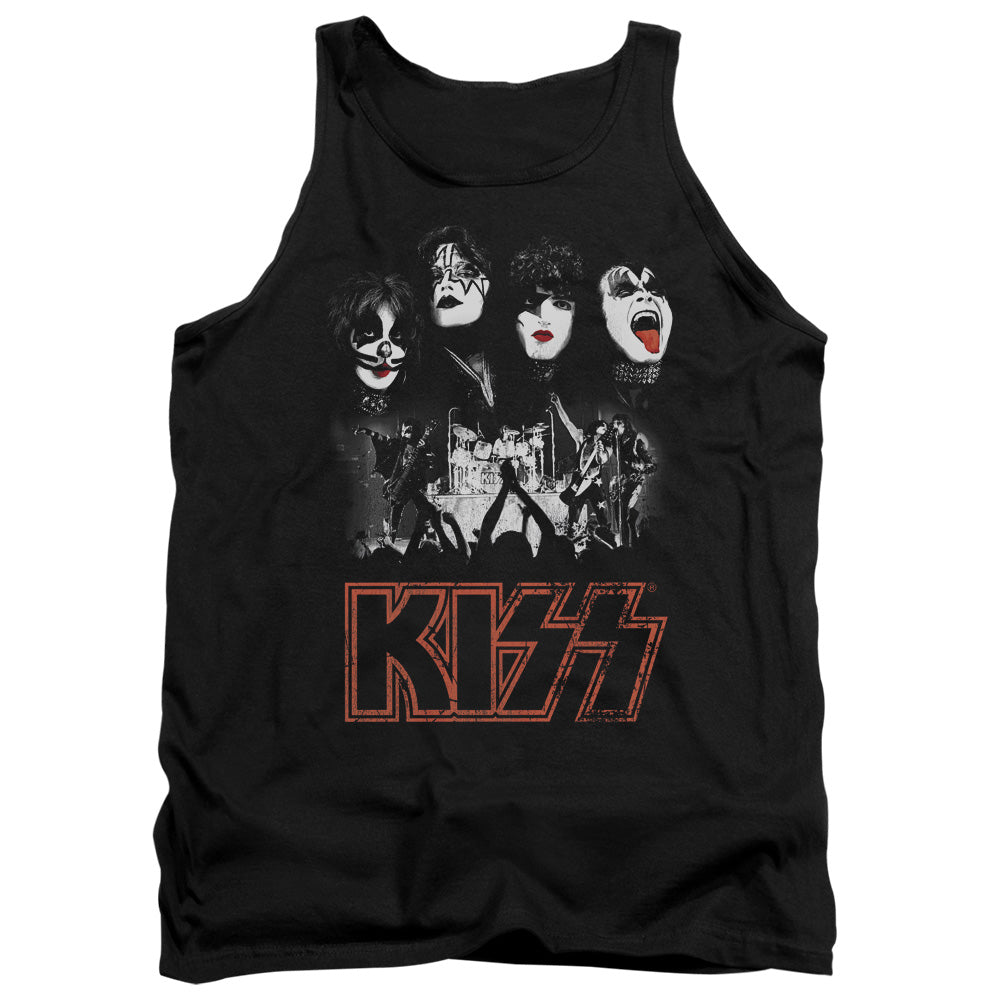 KISS Rock The House Mens Tank Top Shirt Black