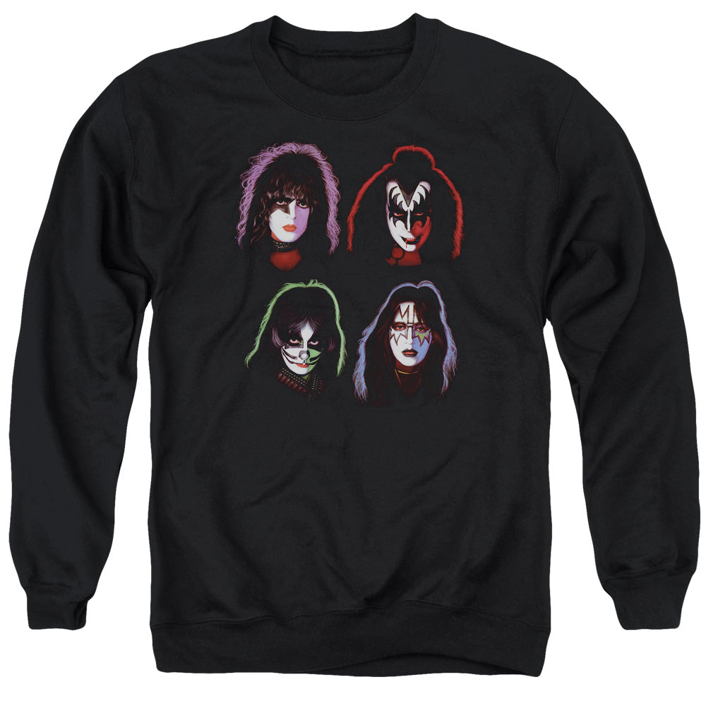 KISS Solo Heads Mens Crewneck Sweatshirt Black