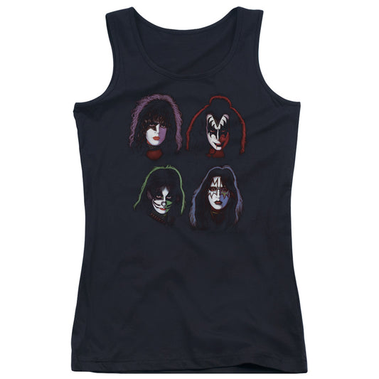 KISS Solo Heads Womens Tank Top Shirt Black