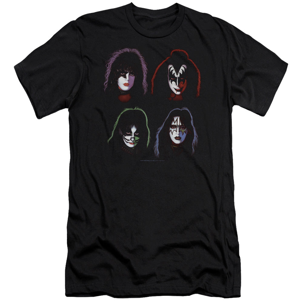 KISS Solo Heads Premium Bella Canvas Slim Fit Mens T Shirt Black