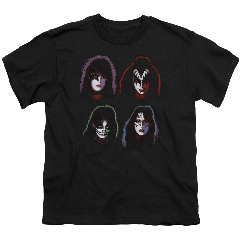 KISS Solo Heads Kids Youth T Shirt Black