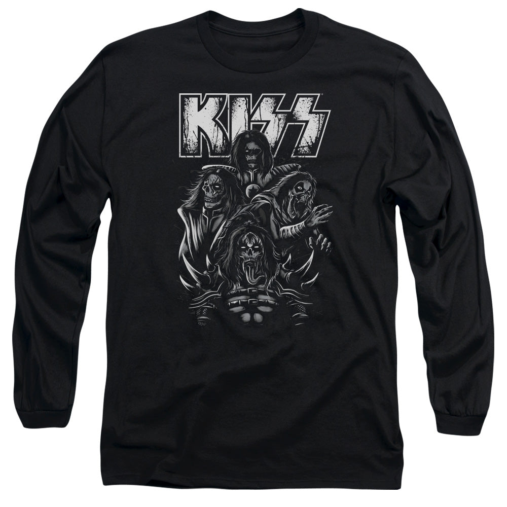 KISS Skull Mens Long Sleeve Shirt Black