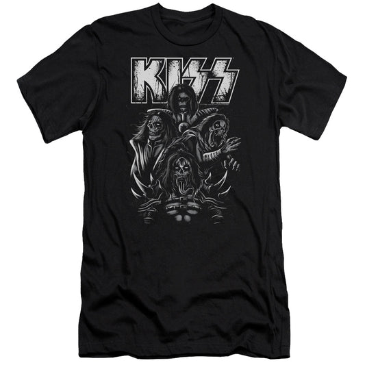 KISS Skull Premium Bella Canvas Slim Fit Mens T Shirt Black