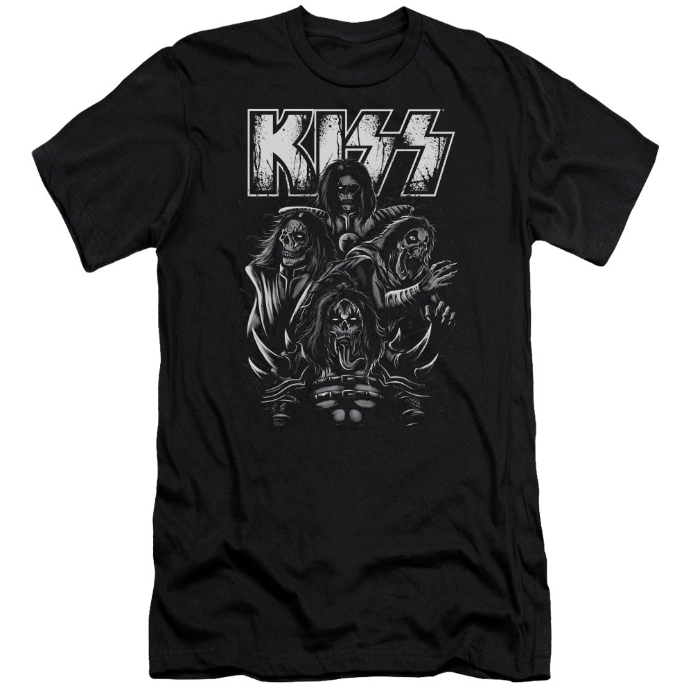 KISS Skull Slim Fit Mens T Shirt Black