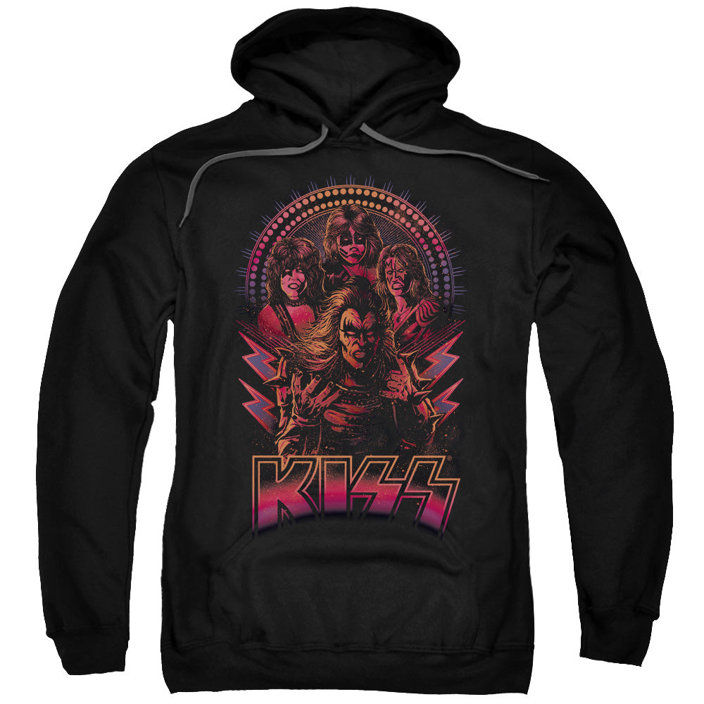 KISS Comic Style Mens Hoodie Black