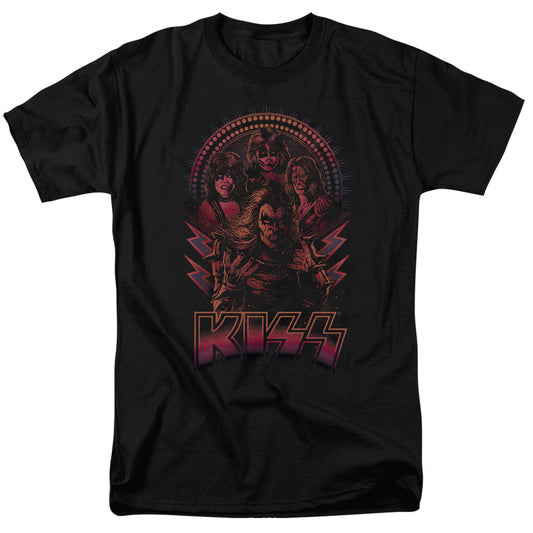 KISS Comic Style Mens T Shirt Black