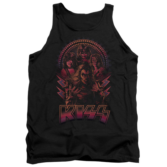 KISS Comic Style Mens Tank Top Shirt Black