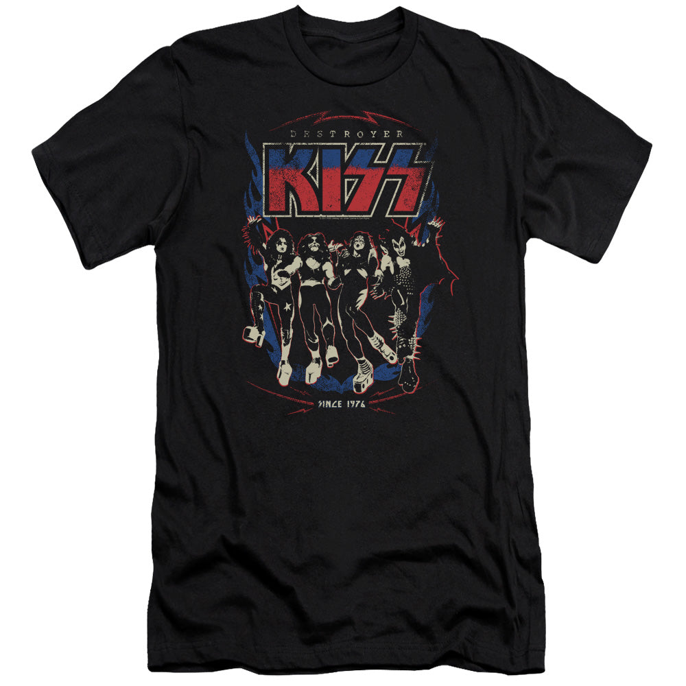 KISS Destroyer Premium Bella Canvas Slim Fit Mens T Shirt Black