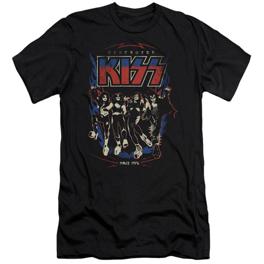 KISS Destroyer Slim Fit Mens T Shirt Black