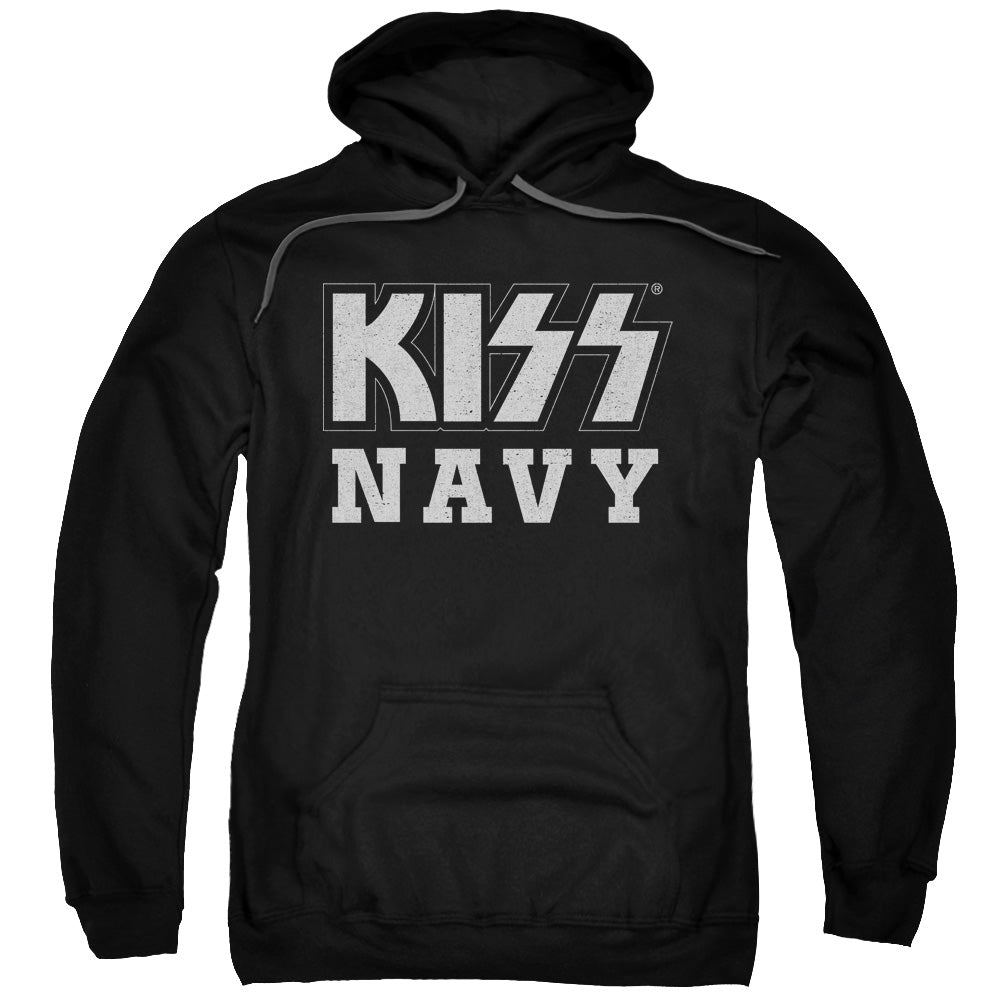 KISS Navy Block Mens Hoodie Black