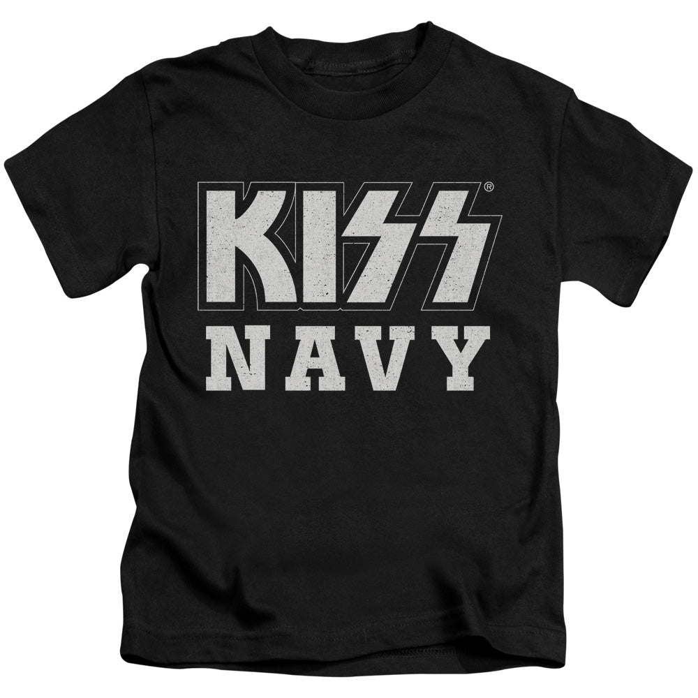 KISS Navy Block Juvenile Kids Youth T Shirt Black