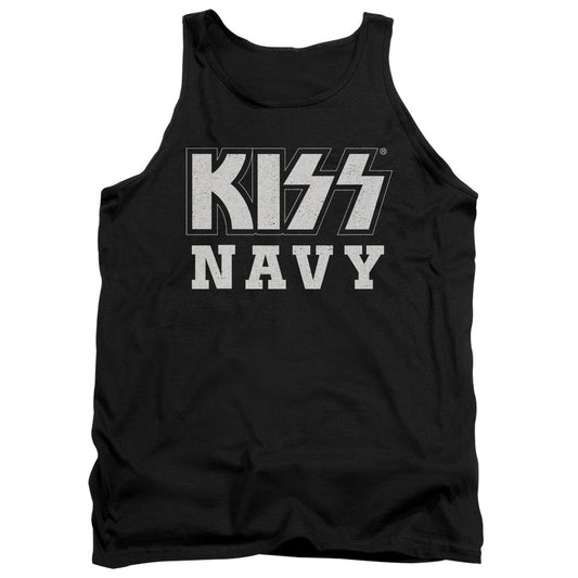 KISS Navy Block Mens Tank Top Shirt Black