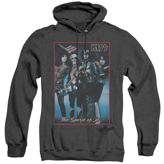 KISS Spirit of 76 Heather Mens Hoodie Black