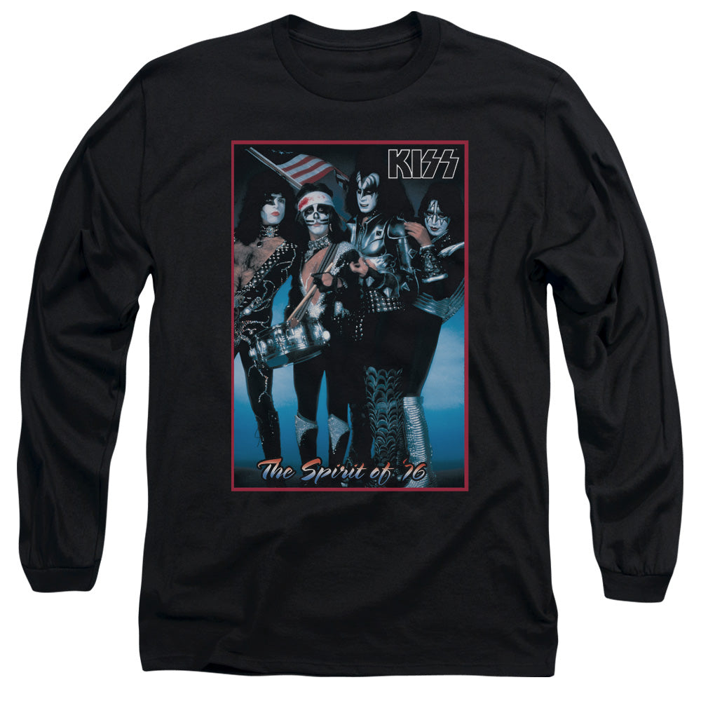 KISS Spirit of 76 Mens Long Sleeve Shirt Black