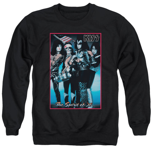 KISS Spirit of 76 Mens Crewneck Sweatshirt Black