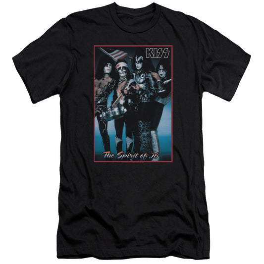 KISS Spirit of 76 Premium Bella Canvas Slim Fit Mens T Shirt Black