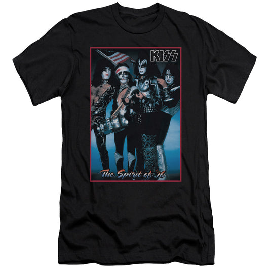 KISS Spirit of 76 Slim Fit Mens T Shirt Black