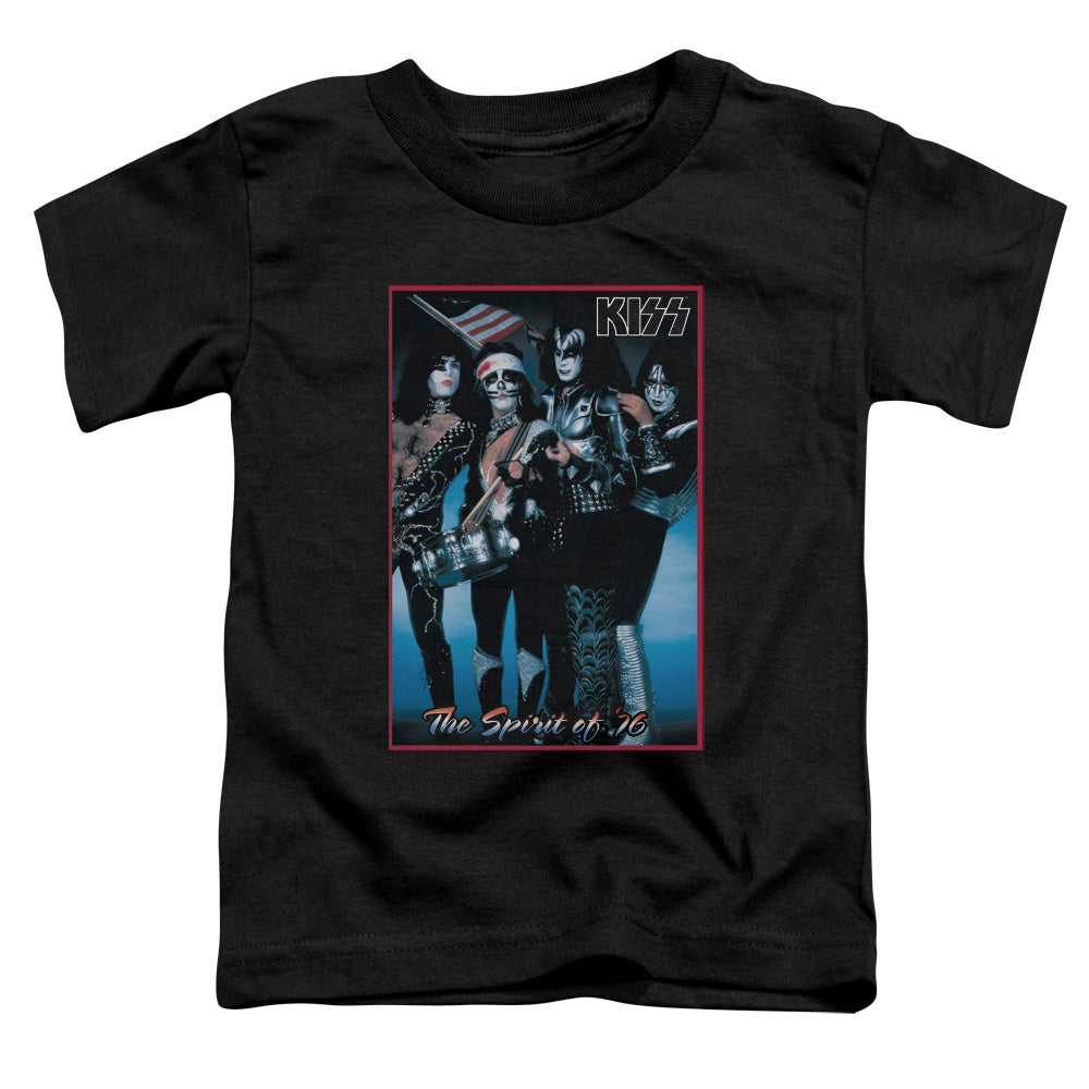 KISS Spirit of 76 Toddler Kids Youth T Shirt Black