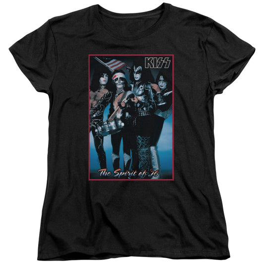 KISS Spirit of 76 Womens T Shirt Black