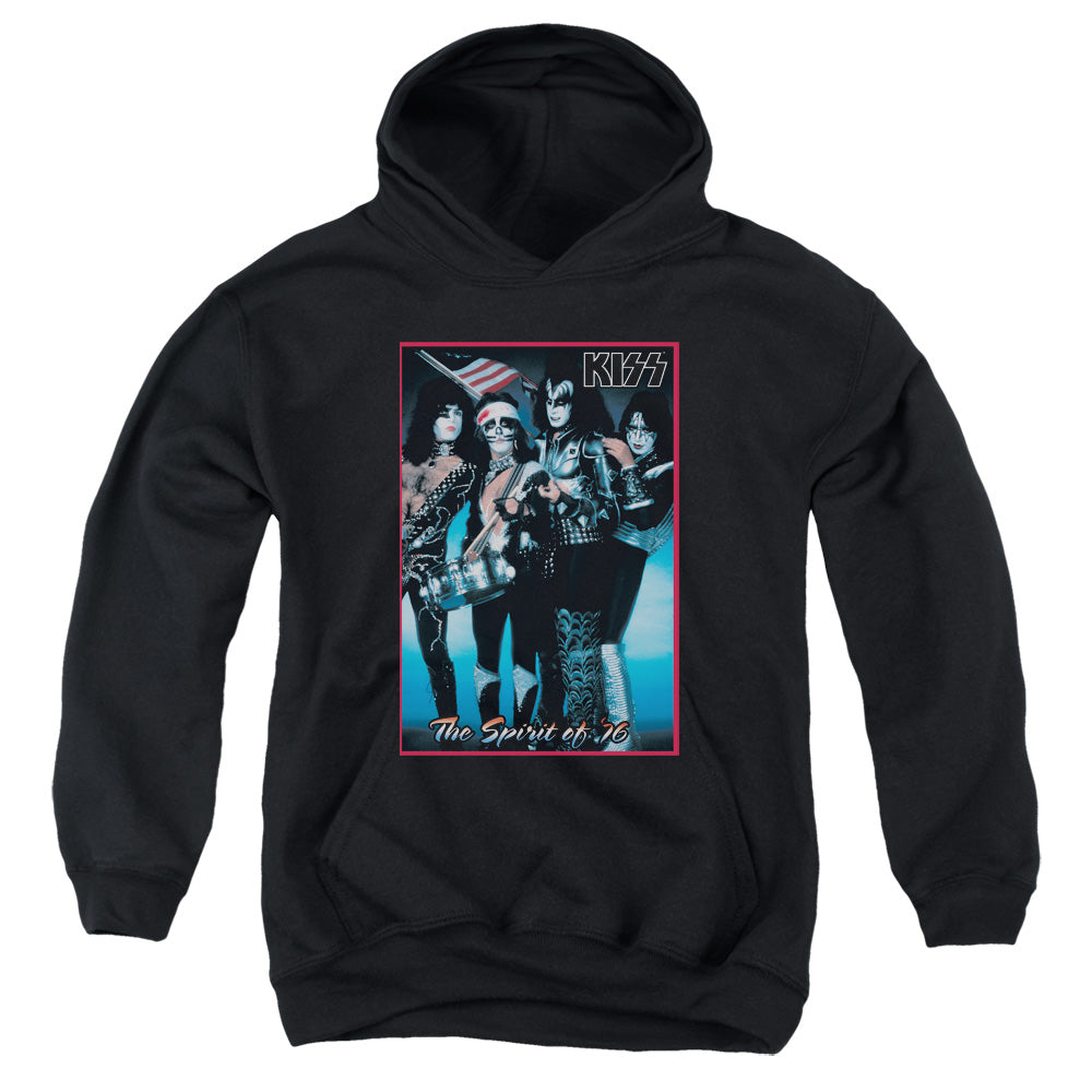 KISS Spirit of 76 Kids Youth Hoodie Black