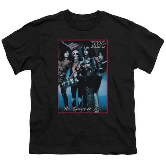 KISS Spirit of 76 Kids Youth T Shirt Black