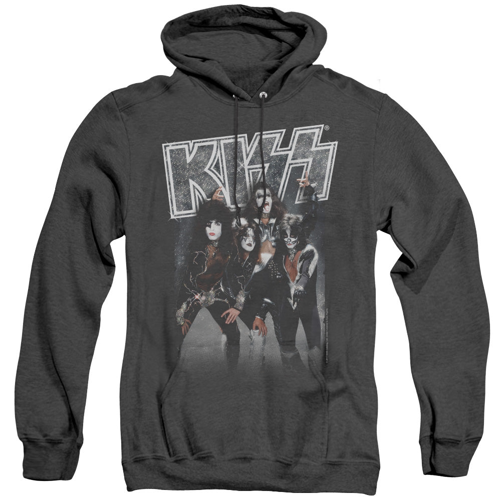 KISS Shine Heather Mens Hoodie Black