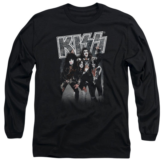 KISS Shine Mens Long Sleeve Shirt Black