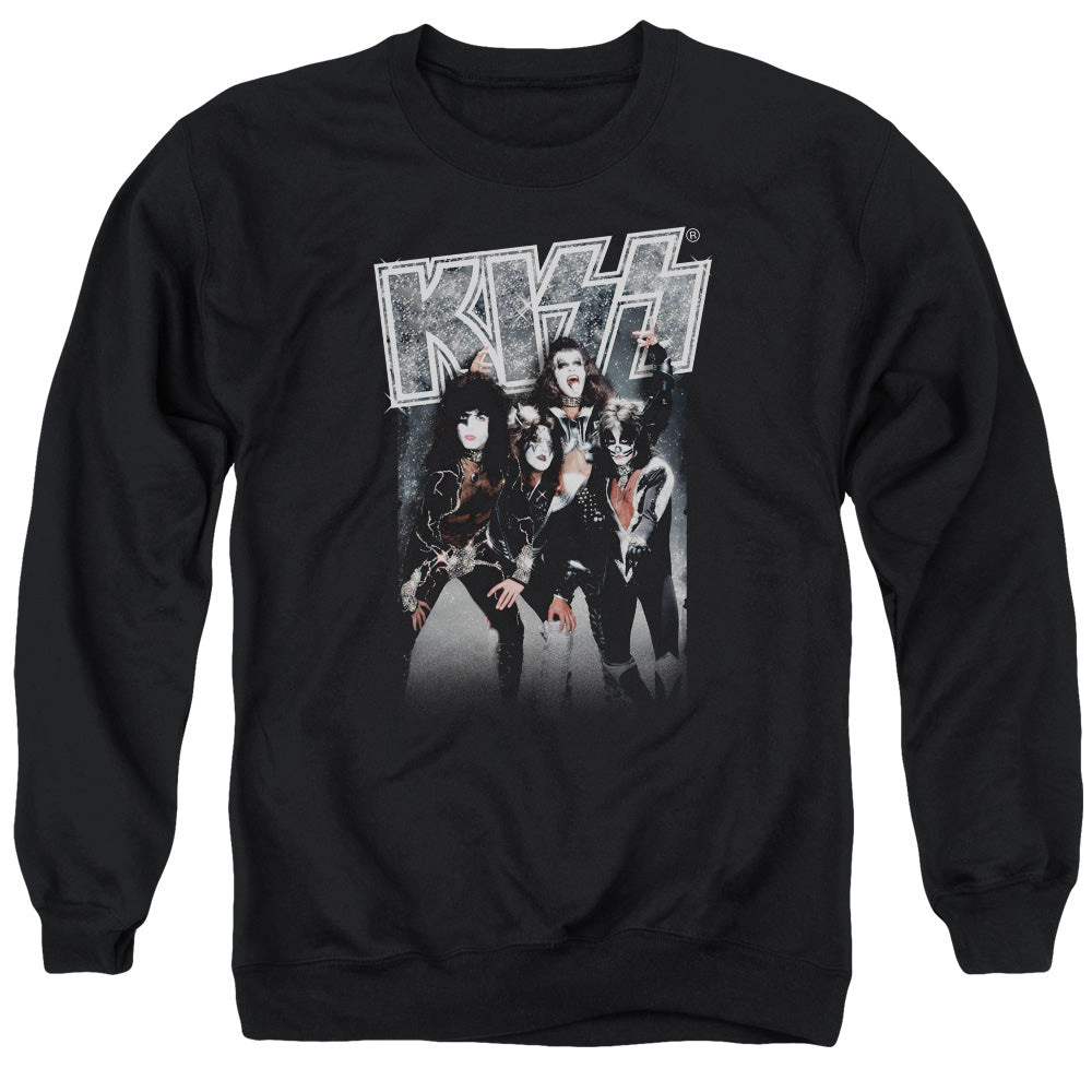 KISS Shine Mens Crewneck Sweatshirt Black