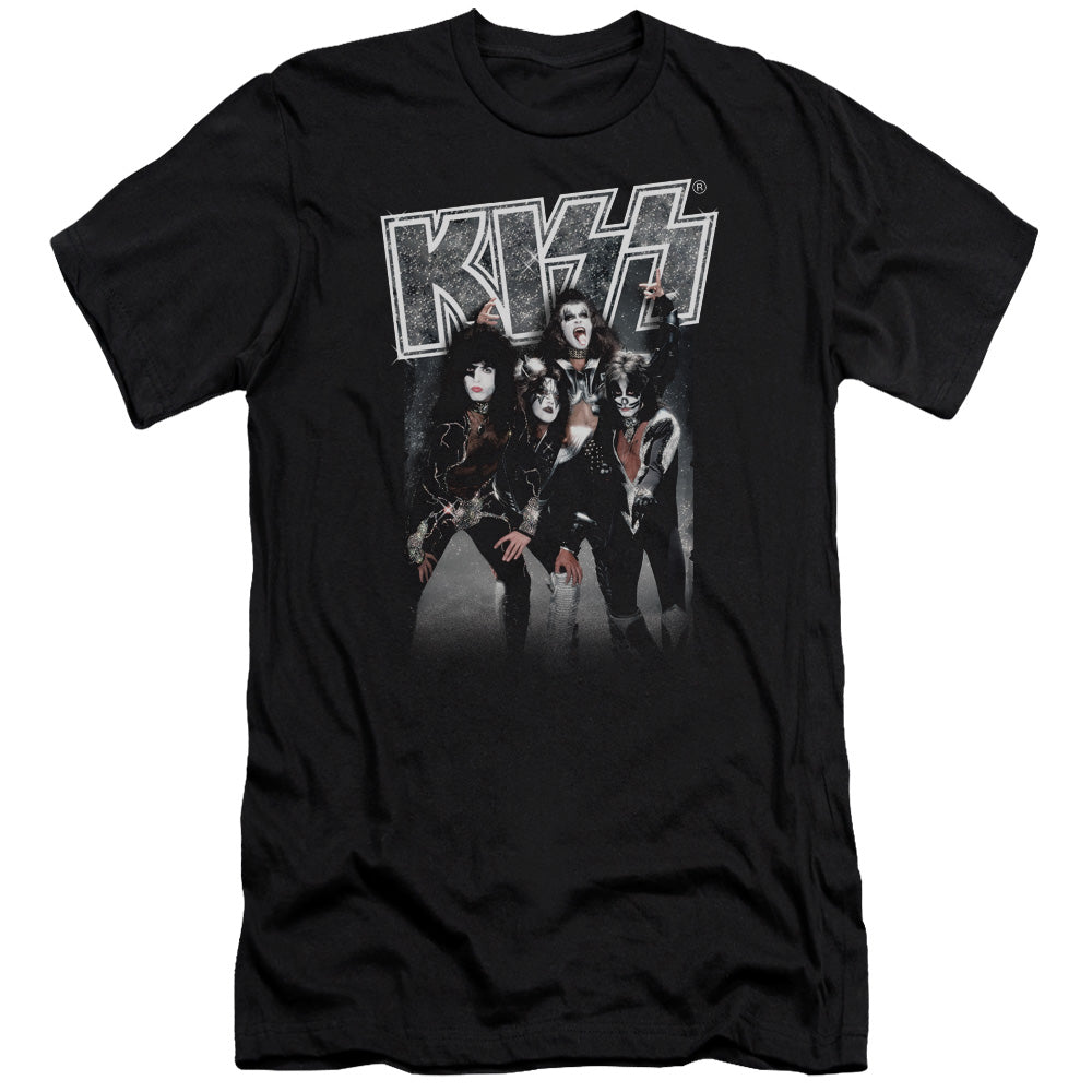 KISS Shine Premium Bella Canvas Slim Fit Mens T Shirt Black