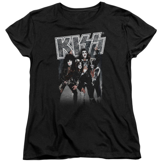 KISS Shine Womens T Shirt Black