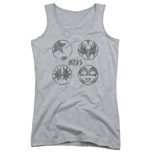 KISS Paint Circles Womens Tank Top Shirt Athletic Heather