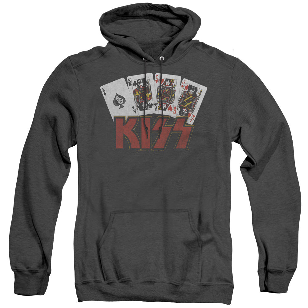 KISS Cards Heather Mens Hoodie Black